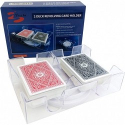 2 Deck Rotating-Revolving Playing Card Tray Card Holder $17.40 Card Games