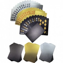 Waterproof 3 Deck Cards Black Silver Gold Playing Cards Multicolor Three Dimensional Square 24K Poker $33.22 Card Games