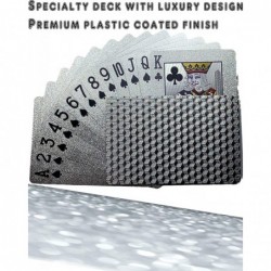 Waterproof 3 Deck Cards Black Silver Gold Playing Cards Multicolor Three Dimensional Square 24K Poker $33.22 Card Games