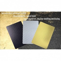 Waterproof 3 Deck Cards Black Silver Gold Playing Cards Multicolor Three Dimensional Square 24K Poker $33.22 Card Games