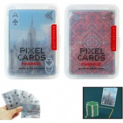 Generic Waterproof Pixel Playing Cards Poker Size Deck Optical Illusion Effect Games Fun Blue $25.56 Card Games