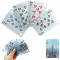 Generic Waterproof Pixel Playing Cards Poker Size Deck Optical Illusion Effect Games Fun Blue $25.56 Card Games