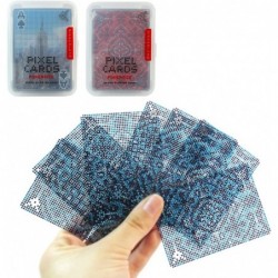 Generic Waterproof Pixel Playing Cards Poker Size Deck Optical Illusion Effect Games Fun Blue $25.56 Card Games