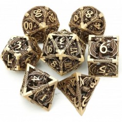 DND Dice Set Dungeons and Dragons Dice Set D&D Role Playing Dice Metal Dice Set 7PCS Suitable for Dungeons and Dragons RPG MT...