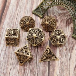 DND Dice Set Dungeons and Dragons Dice Set D&D Role Playing Dice Metal Dice Set 7PCS Suitable for Dungeons and Dragons RPG MT...