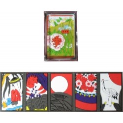 Japanese Playing Cards Game Hanafuda Four seasons Black $33.03 Card Games