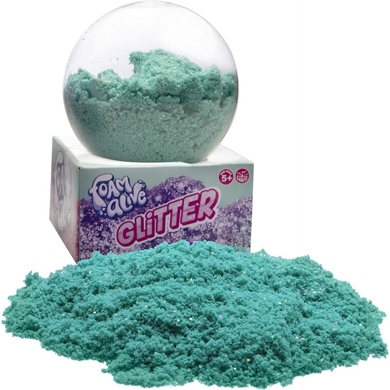 Foam Glitter Globe - 100 Grams of Foam Glitter in Reusable Container - Magically Flows Through Your Hands and Sparkles in The...