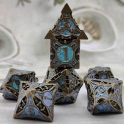 Metal DND Dice Set - D&D Dungeons and Dragons Dice Set Trpg Board Game Polyhedron MTG Dice Set D20 Dice Game Accessories（Roll...