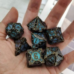 Metal DND Dice Set - D&D Dungeons and Dragons Dice Set Trpg Board Game Polyhedron MTG Dice Set D20 Dice Game Accessories（Roll...