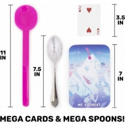 Mega Spoons: Giant Classic Matching Card Game - Fast Frenzied Family Night Party Game - Fully-Illustrated No Reading Required...