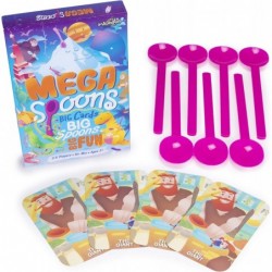 Mega Spoons: Giant Classic Matching Card Game - Fast Frenzied Family Night Party Game - Fully-Illustrated No Reading Required...