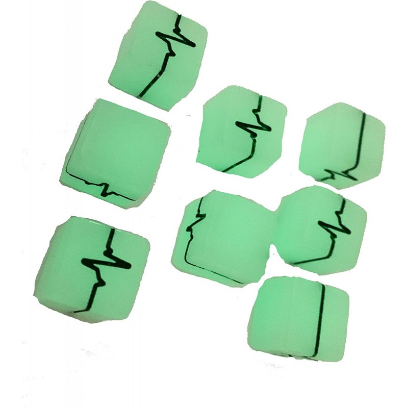 Human Pulse Fate / Fudge Dice - Set of 8 - Glow in The Dark $22.48 Card Games