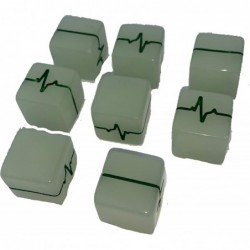 Human Pulse Fate / Fudge Dice - Set of 8 - Glow in The Dark $22.48 Card Games