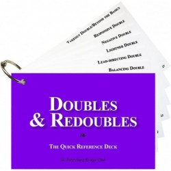 Doubles & Redoubles - The Quick Reference Deck - St. Petersburg Bridge Club - Great Tool to Help Your Bridge Game $32.64 Card...