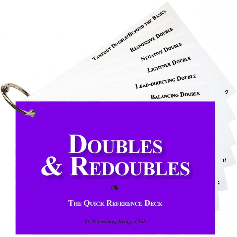 Doubles & Redoubles - The Quick Reference Deck - St. Petersburg Bridge Club - Great Tool to Help Your Bridge Game $32.64 Card...