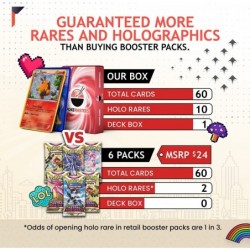 Holographic Card Bundle|10 Authentic Holo Rare Cards Guaranteed | +50 Additional Cards and a Deck Box $36.22 Card Games