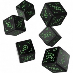 Q WORKSHOP Ingress Enlighetend 6 D6 RPG Ornamented Dice Set $28.56 Dice Games