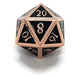 Metal D20 F Dice Critical Fail F 20 Sided Die Set DND Number Role Playing Game Dungeons and Dragons D&D Black Silver Red Blue...