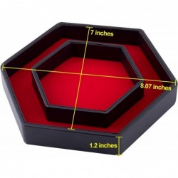 Dice Tray with Lid Hexagon Dice Rolling Tray Dice Holder for Dice Games Like RPG DND and Other Table Games Red $28.07 Game Ac...