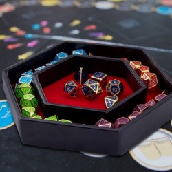 Dice Tray with Lid Hexagon Dice Rolling Tray Dice Holder for Dice Games Like RPG DND and Other Table Games Red $28.07 Game Ac...