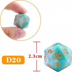 42 Pieces Polyhedral Dice 20 Sided Game Dice Set Mixed Color Dices Assortment with a Black Velvet Storage Bag for DND RPG MTG...