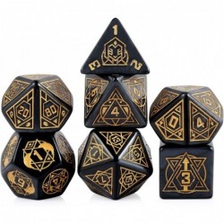 25mm Giant Polyhedral Dice Set D&D Constellation Patterns DND Dice with Metal Tin for Role Playing Game Dungeons and Dragons ...