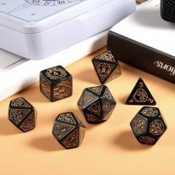 25mm Giant Polyhedral Dice Set D&D Constellation Patterns DND Dice with Metal Tin for Role Playing Game Dungeons and Dragons ...