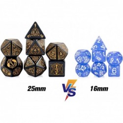 25mm Giant Polyhedral Dice Set D&D Constellation Patterns DND Dice with Metal Tin for Role Playing Game Dungeons and Dragons ...