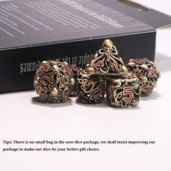 DND Metal Dice Set Hollow Mind Flayer Octopus 7-Die Bronze Set for Call of Cthulhu Dungeons and Dragons - (HZAR) $57.37 Game ...