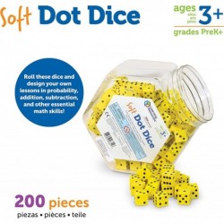 Hands-On Soft Dot Dice Bucket Classroom or Homeschool Supplies Set of 200 Ages 3+ $56.95 Game Accessories