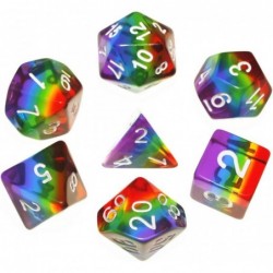 Polyhedral DND Dice Set RPG Rainbow Dice for Dungeons and Dragons(D&D) Role Playing Game MTG Pathfinder Table Game Math Games...