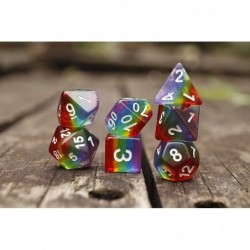 Polyhedral DND Dice Set RPG Rainbow Dice for Dungeons and Dragons(D&D) Role Playing Game MTG Pathfinder Table Game Math Games...