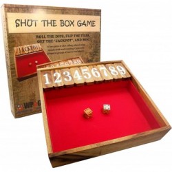 Shut The Box Game Large Wooden Old Fashioned Dice Fun Play $40.06 Game Accessories