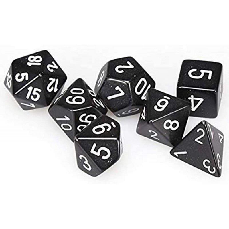 CHX25408 Dice-Opaque Black/White Set $16.80 Game Accessories