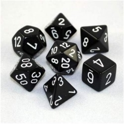 CHX25408 Dice-Opaque Black/White Set $16.80 Game Accessories