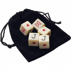 Dice Cup and 16mm Spanish Poker Dice with Storage Pouch Set (1 Set) $22.56 Game Accessories