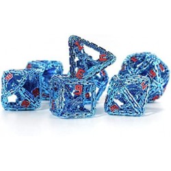 Metal DND Dice Set - Imprisoned Dragon Core Metal Dice Set for Role Playing Games (RPG) - Beautiful & Intricate Polyhedral DN...