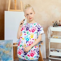 Kids Art Smock Girls Boys Artist Painting Apron with Pockets Sleeveless Smocks for Child 2-7 Years $24.99 Kids' Artist Aprons...