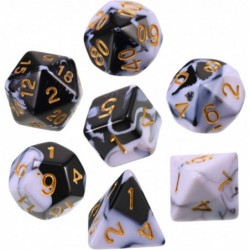 7-Die Polyhedral Dice Compatible with DND Dice Set Dungeons and Dragons with Black Pouch $14.75 Game Accessories