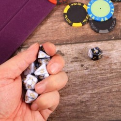 7-Die Polyhedral Dice Compatible with DND Dice Set Dungeons and Dragons with Black Pouch $14.75 Game Accessories