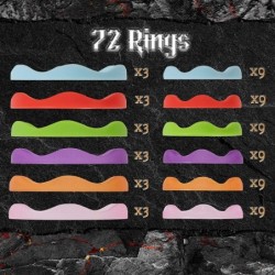 Rings of Power - Tabletop Condition Markers - RPG Board Game Accessories - Colorful Ring Set for HP Effects Damage Spells & S...