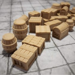 Pine Crates Barrels and Chests $34.92 Game Accessories