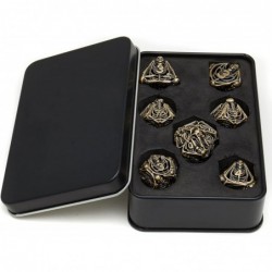 7-Piece Metal dice Set Skull Hollow Metal DND dice Set Suitable for Role Playing Dungeons and Dragons D&D dice $49.32 Game Ac...