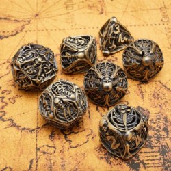 7-Piece Metal dice Set Skull Hollow Metal DND dice Set Suitable for Role Playing Dungeons and Dragons D&D dice $49.32 Game Ac...