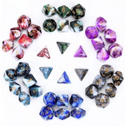 Polyhedral Dice Set Table Games Dice Pressure Remove 6 Sets Dice 6 x 7 Die Series D20 D12 D10 D8 D6 D4 DND dice DND RPG MTG D...