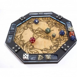 Dice Tray-10 Octagon-Wood with Laser Etched Eldritch Cthulhu Lovecraft $77.52 Game Accessories