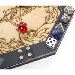 Dice Tray-10 Octagon-Wood with Laser Etched Eldritch Cthulhu Lovecraft $77.52 Game Accessories