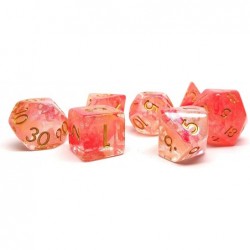 Stardust Plastic Polyhedral Dice Set for Tabletop Games and RPG (Pink Stardust) $22.07 Game Accessories