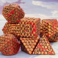 D&D Dice Set DND Honeycomb Design Metal Polyhedral Dice Set with Box Cool D+D Role Playing Game Dice D20 D12 D10 D8 D6 D4 for...