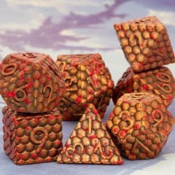 D&D Dice Set DND Honeycomb Design Metal Polyhedral Dice Set with Box Cool D+D Role Playing Game Dice D20 D12 D10 D8 D6 D4 for...